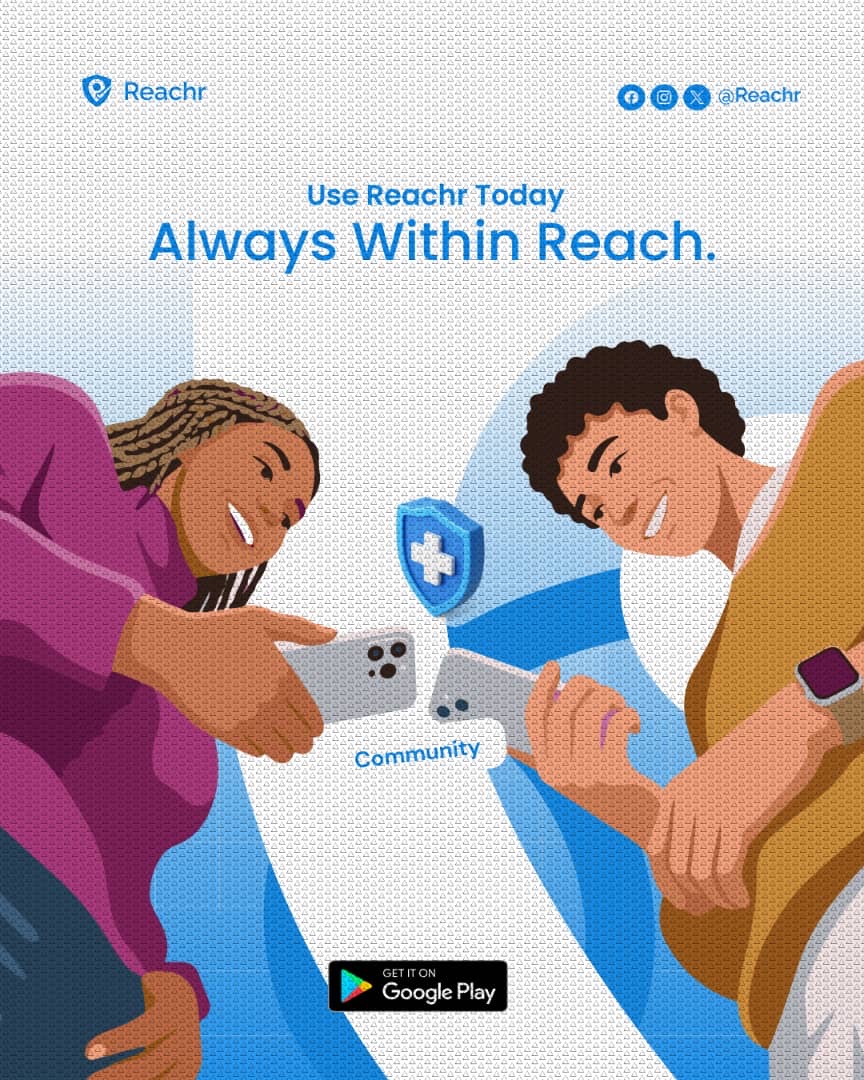 Reachr app live-tracking screen